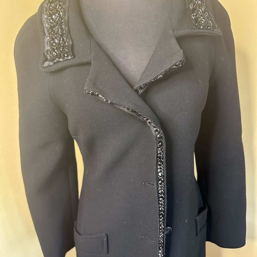 Prada Wool Coat With Black Crystals - Authentic - image 2